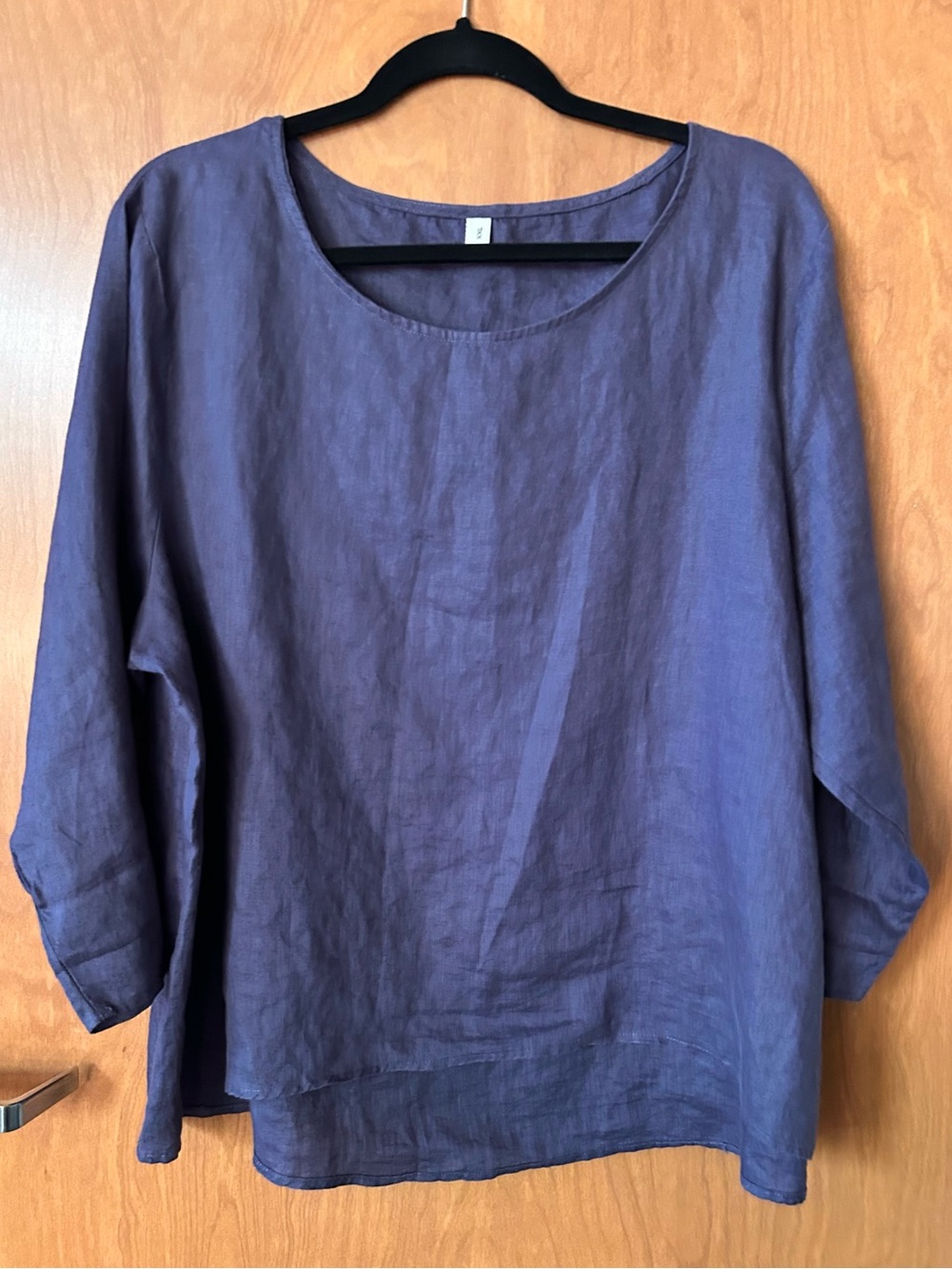 Amazhiyu 3/4 Sleeve Linen Hi Lo Shirt - Size XXL